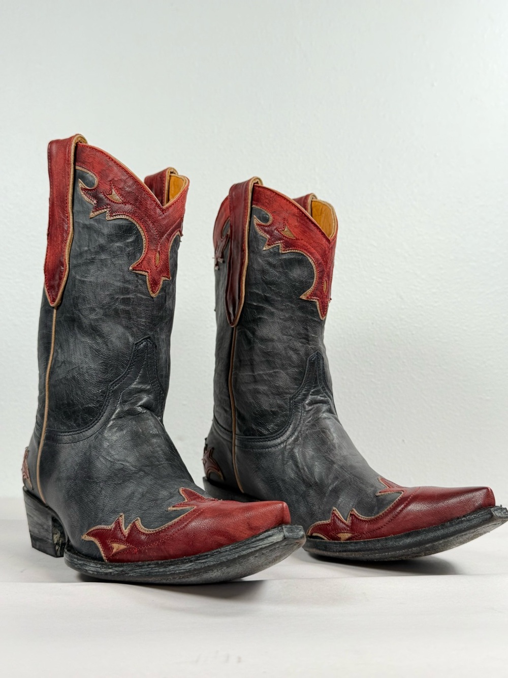 Old Gringo Women’s Navy/Red Overlay Cowgirl Boots Size 6 B Western Boots